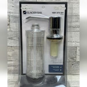GLACIER BAY Chrome Sink Mount Liquid Soap Dispenser 12 Oz. NIP - Model 36644
